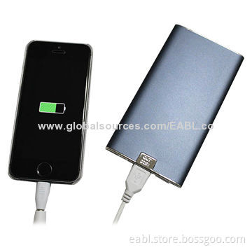 Power Bank/Charger, 5,000mAh Grade A Li-polymer Battery, OEM/ODM, LED Indicator, Metal Housing